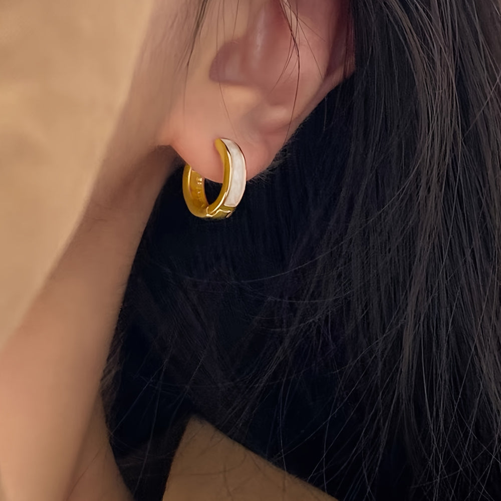 Elegant Minimalist Copper Hoop Earrings