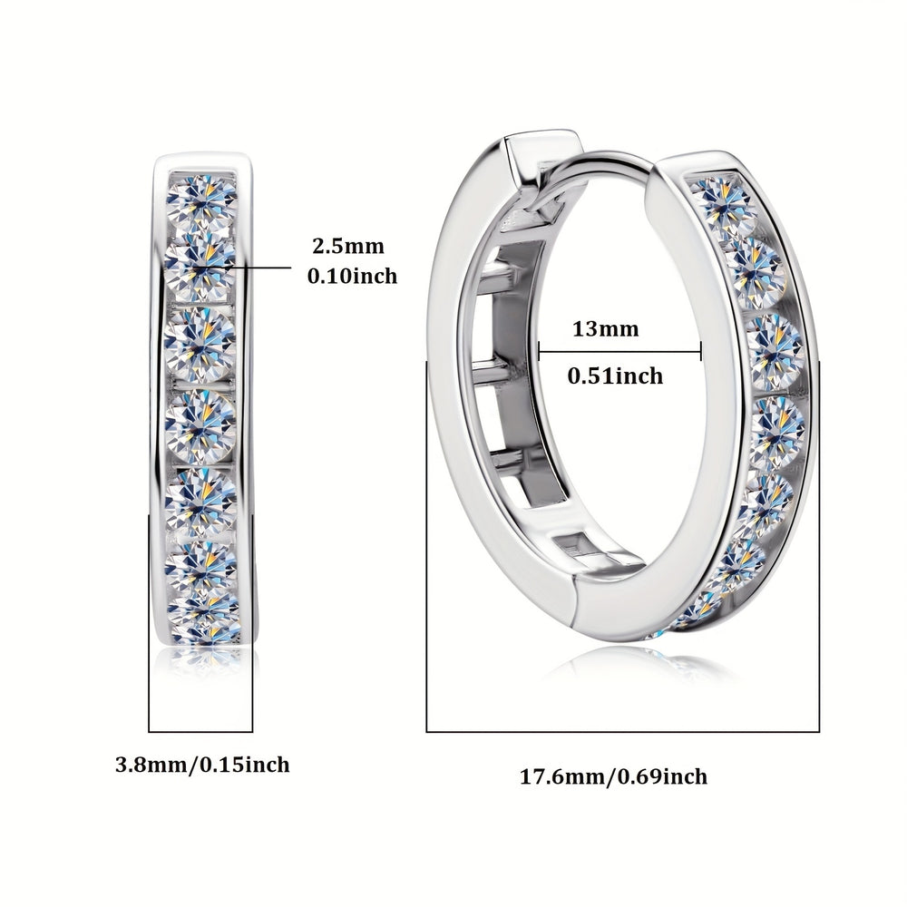 Silver Moissanite Earrings