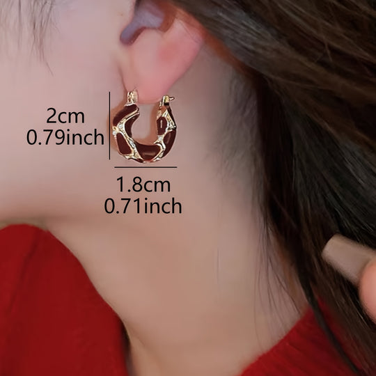Vintage Elegant Style Hoop Earrings