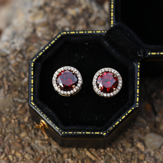 Elegant Round Cubic Zirconia Earrings