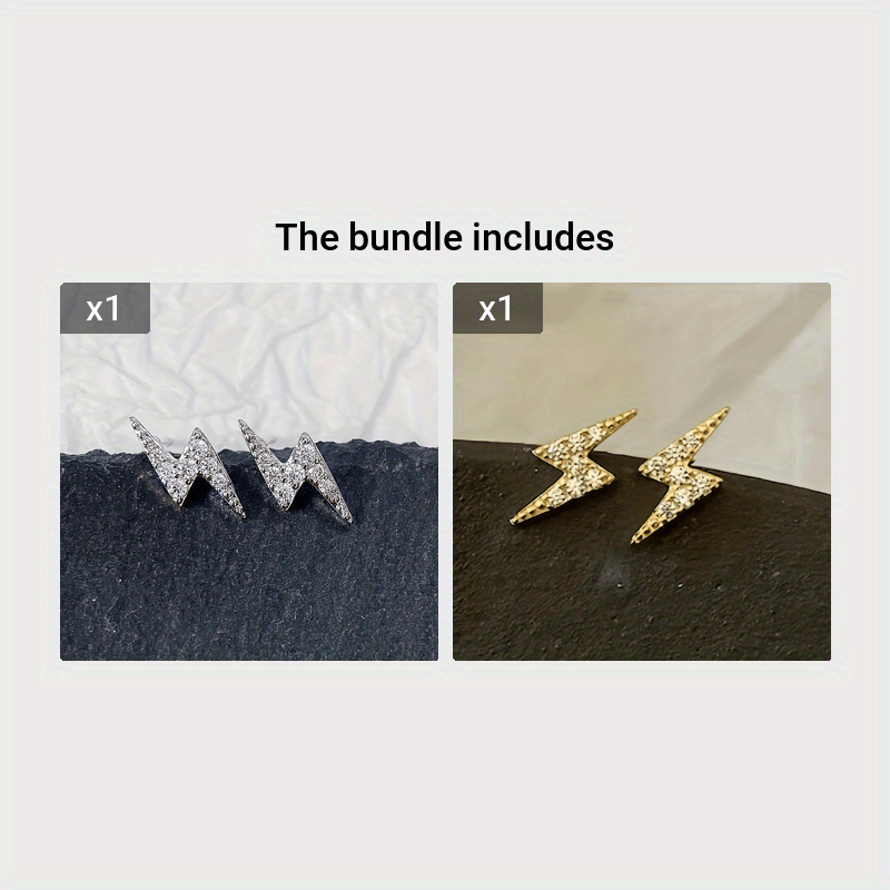Punk Lightning Holiday Party Earrings