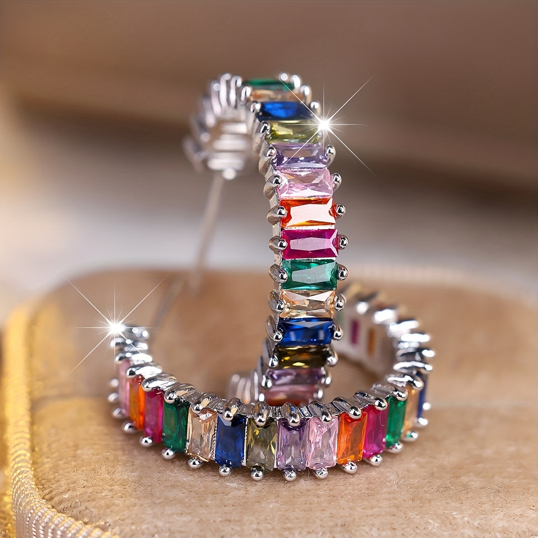 Colorful Zirconia Earrings