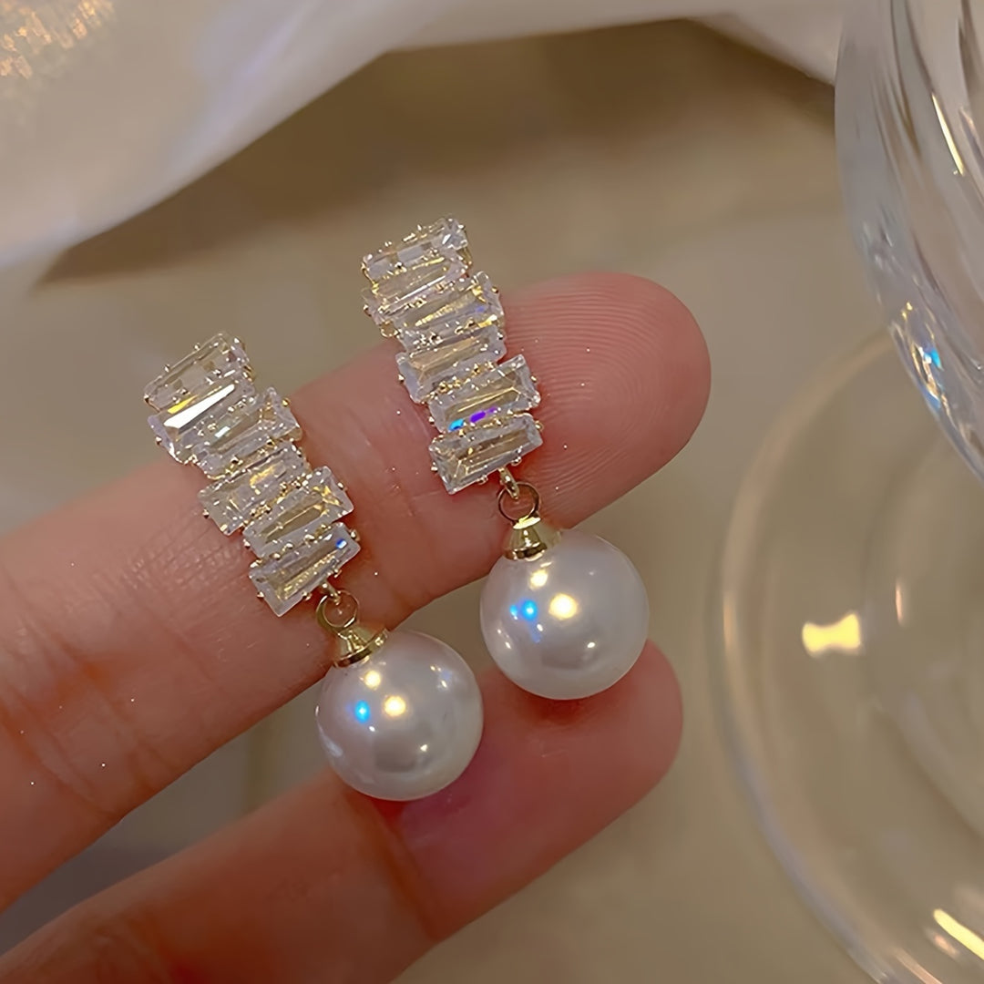 Elegant Faux Pearl Drop Earrings