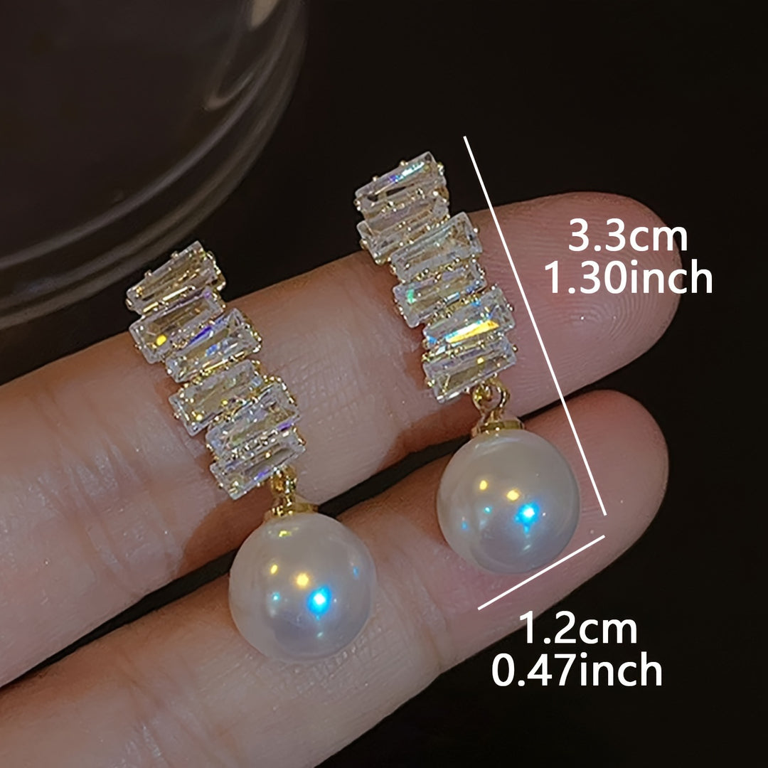 Elegant Faux Pearl Drop Earrings