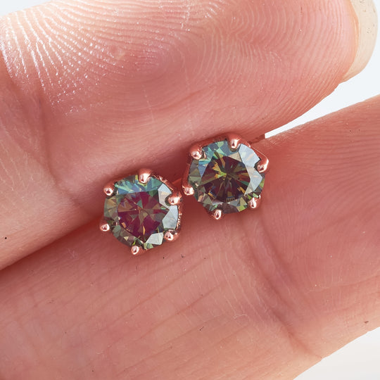 Versatile Moissanite Stud Earrings
