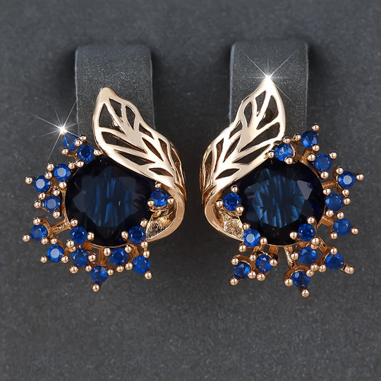 Luxurious Round Cubic Zirconia Earrings