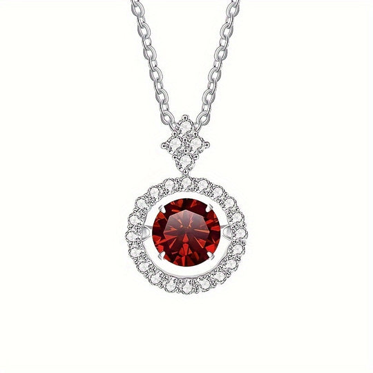 Silver Moissanite Pendant Necklace