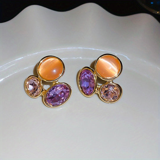 Vintage Style Oval Hollow Earrings