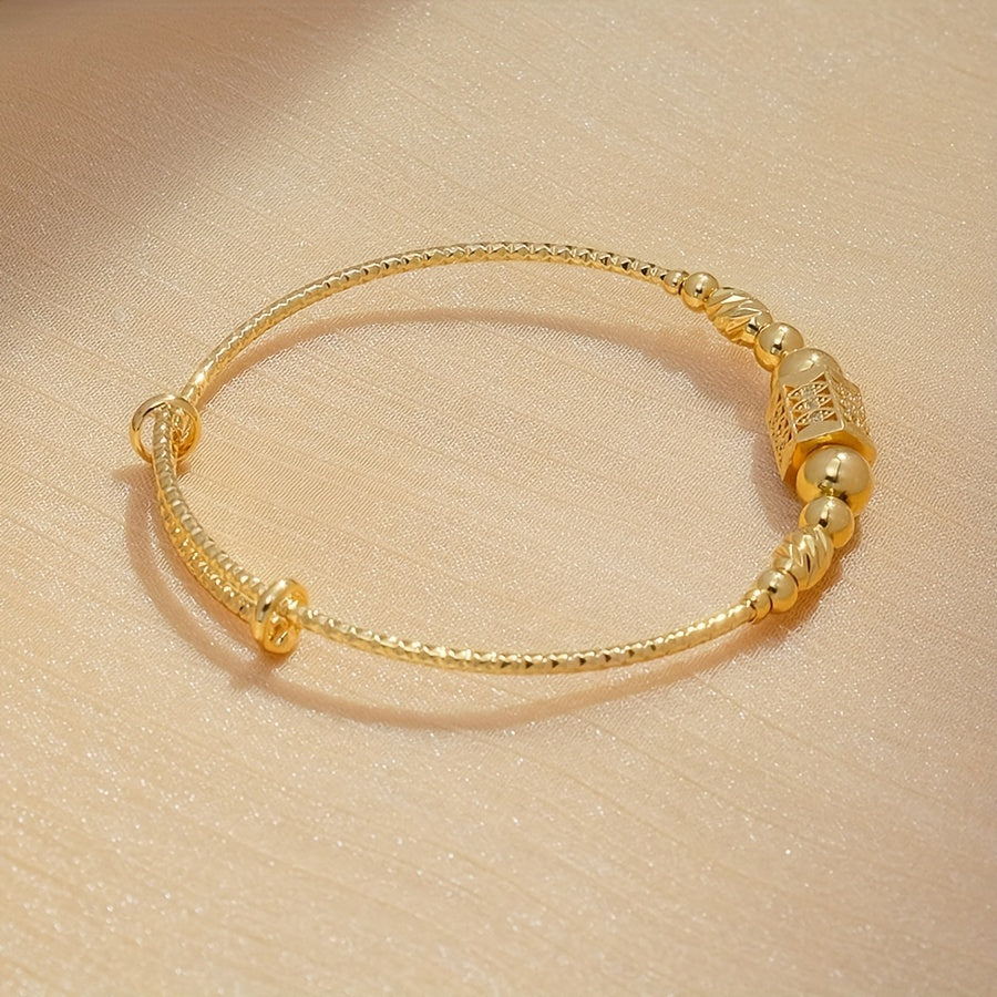 24K Gold Plated Boho Style Bangle