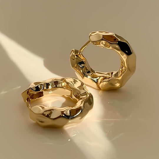 Trendy Wavy Hoop Earrings