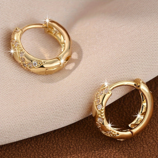 Elegant Bohemian Cross Hoop Earrings