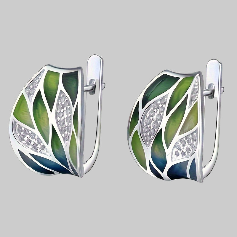 Elegant Boho Copper Zirconia Hoop Earrings