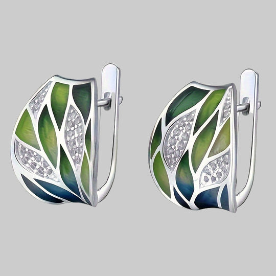 Elegant Boho Copper Zirconia Hoop Earrings