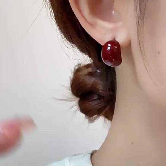 Simple Geometric Oval Fashion Earrings