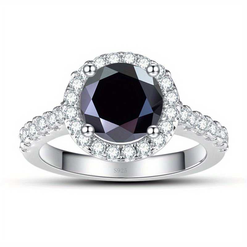 Silver Moissanite Ring