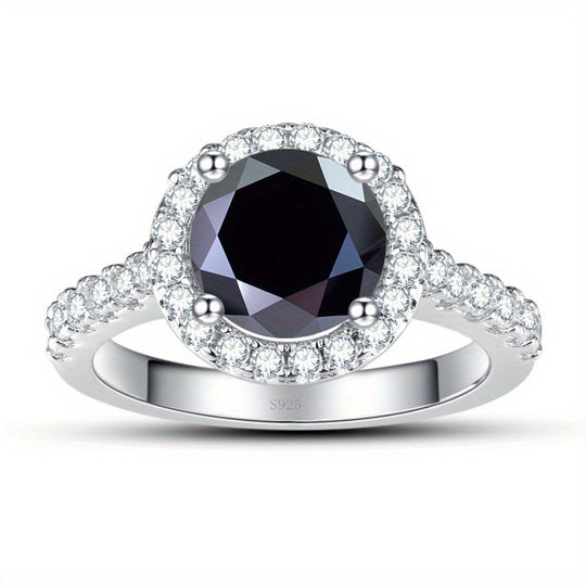 Silver Moissanite Ring