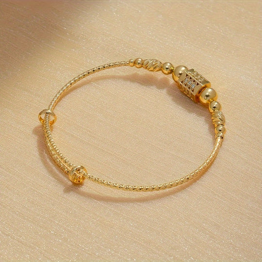 24K Gold Plated Boho Style Bangle