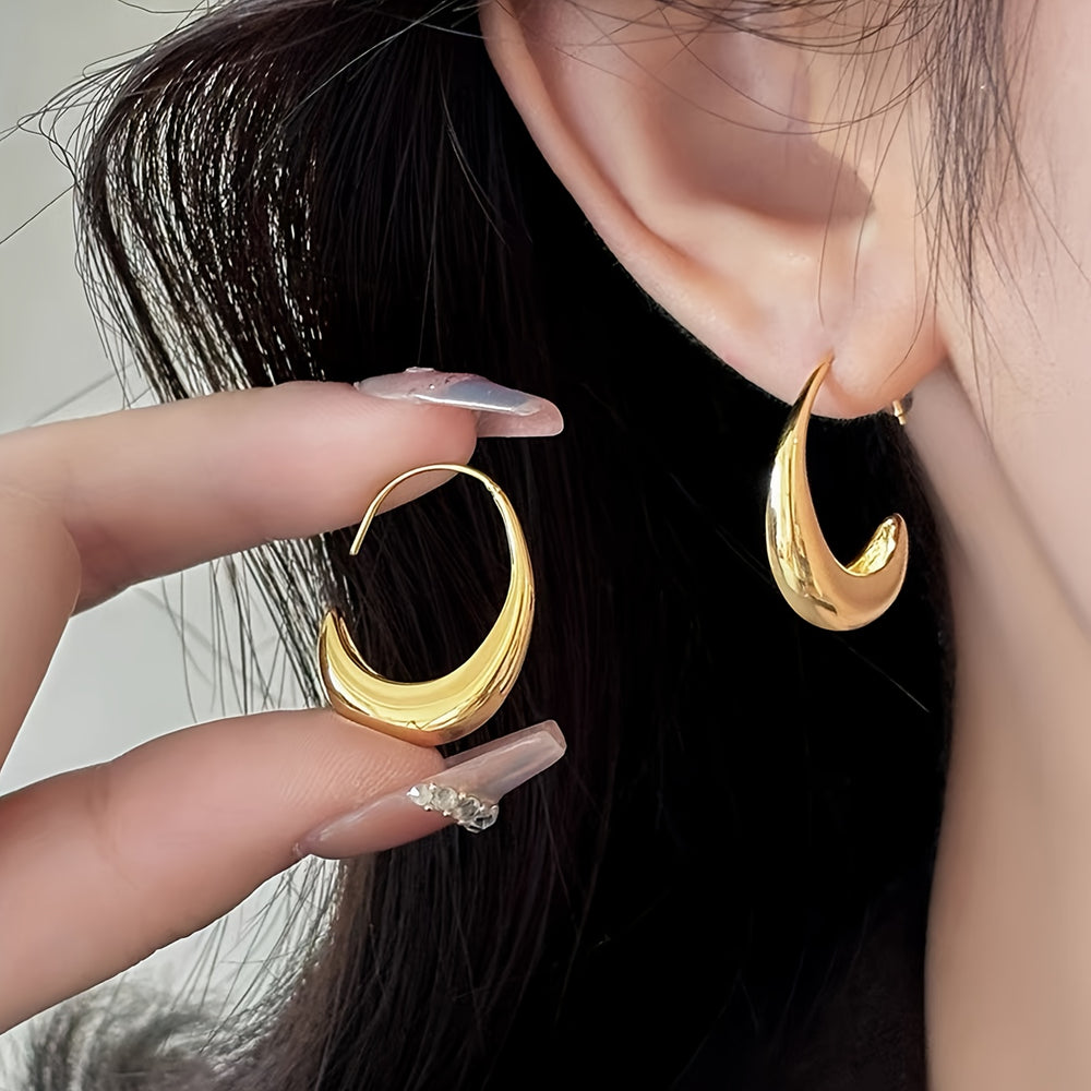 Elegant Minimalist Large Hoop Earrings