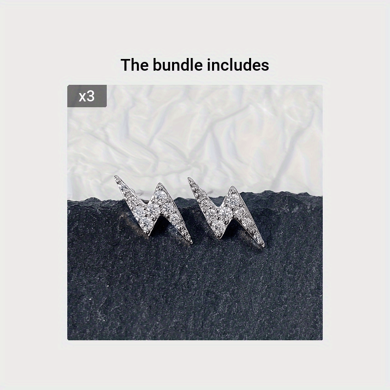 Punk Lightning Holiday Party Earrings