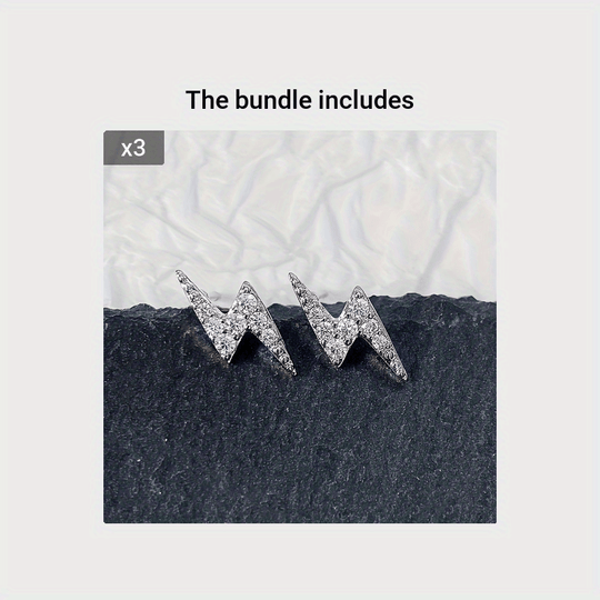 Punk Lightning Holiday Party Earrings