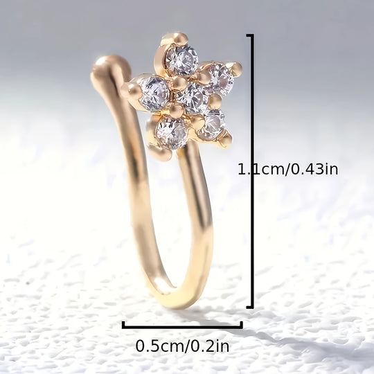 Elegant Floral Nose Ring