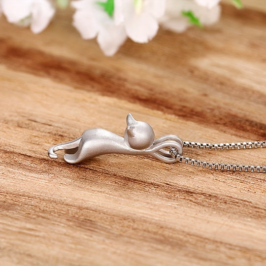 Simple Cute Cat Dangle Necklace