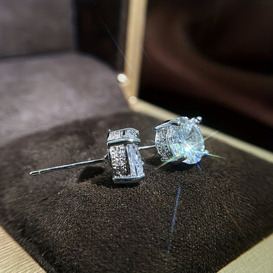 Elegant Silver Stud Earrings