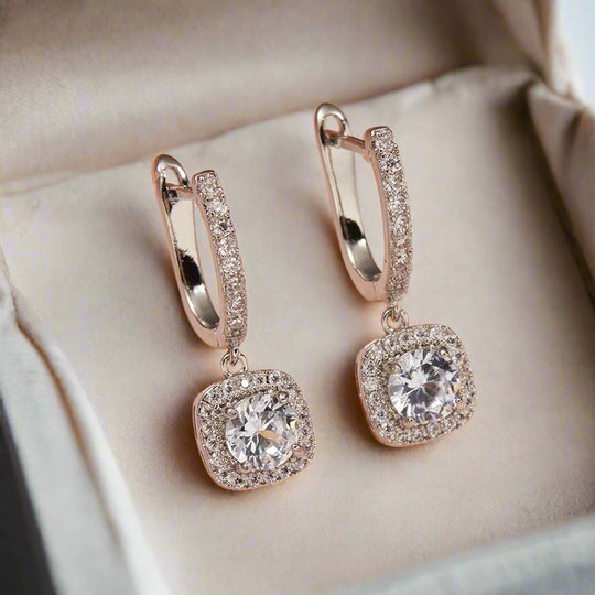 Pure Round Moissanite Earrings