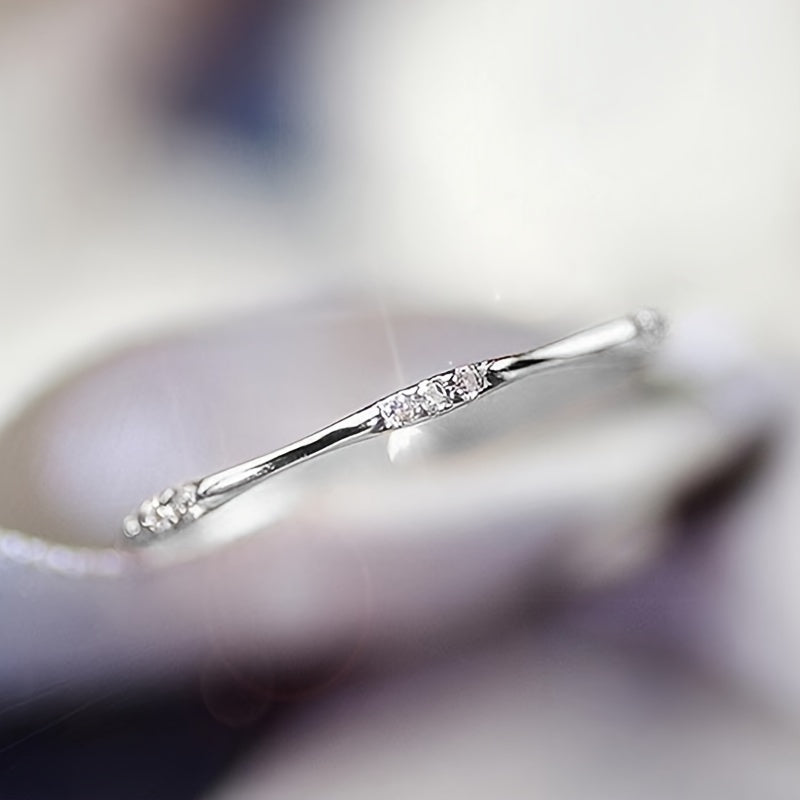 Elegant Simple Style Women's Fine Ring