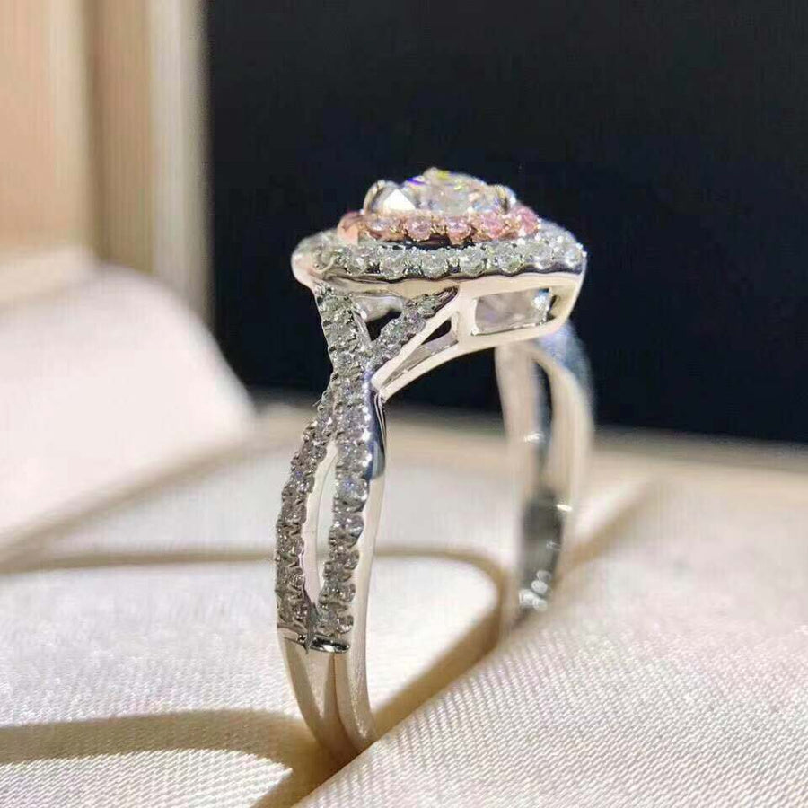 Sparkling Zirconia Heart Ring