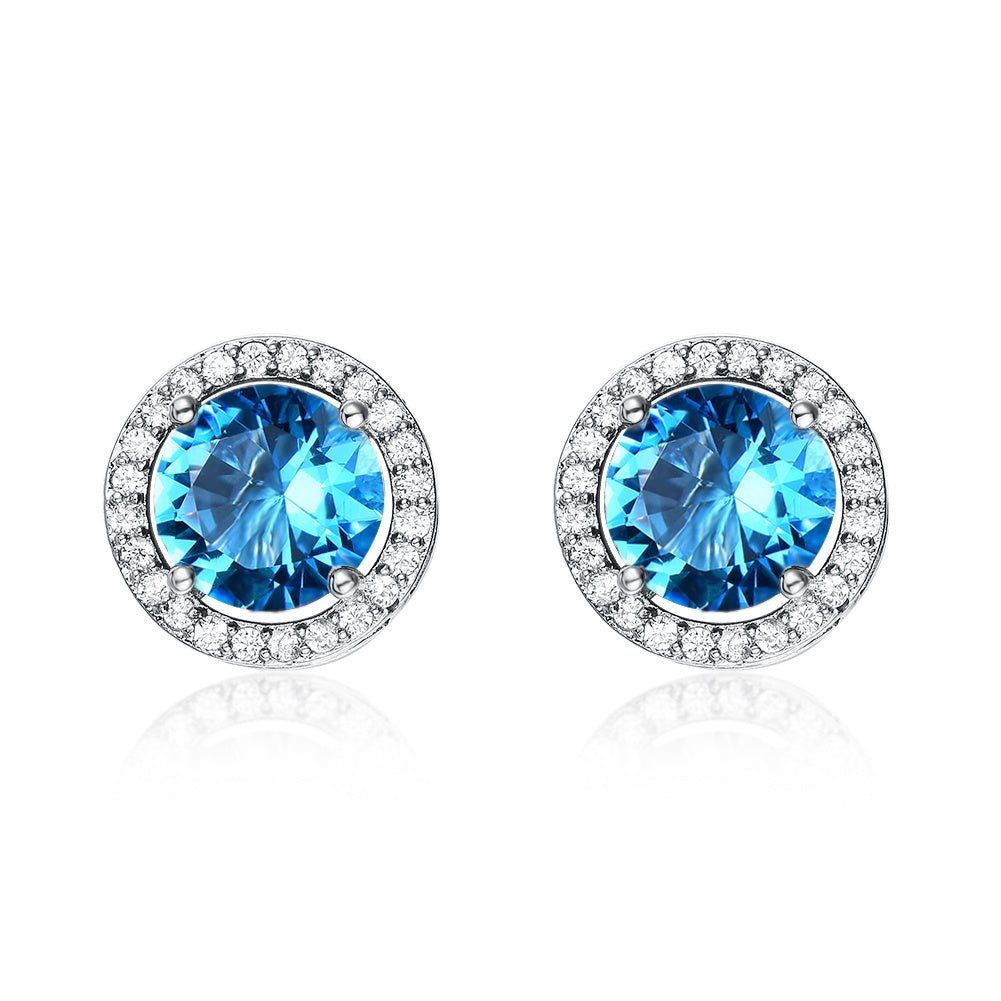 Elegant Round Cubic Zirconia Earrings