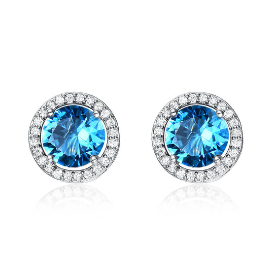 Elegant Round Cubic Zirconia Earrings