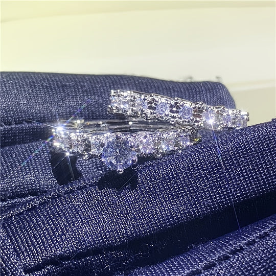 Two-piece Zirconia Band Ring Set