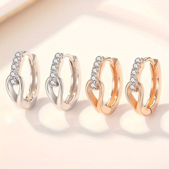 Timeless Rose Golden Hoop Earrings