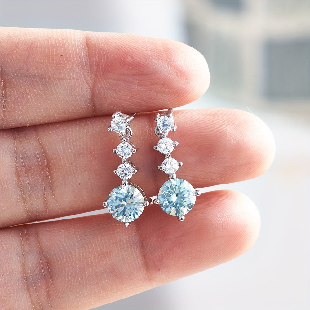 Luxurious Silver Dangle Earrings
