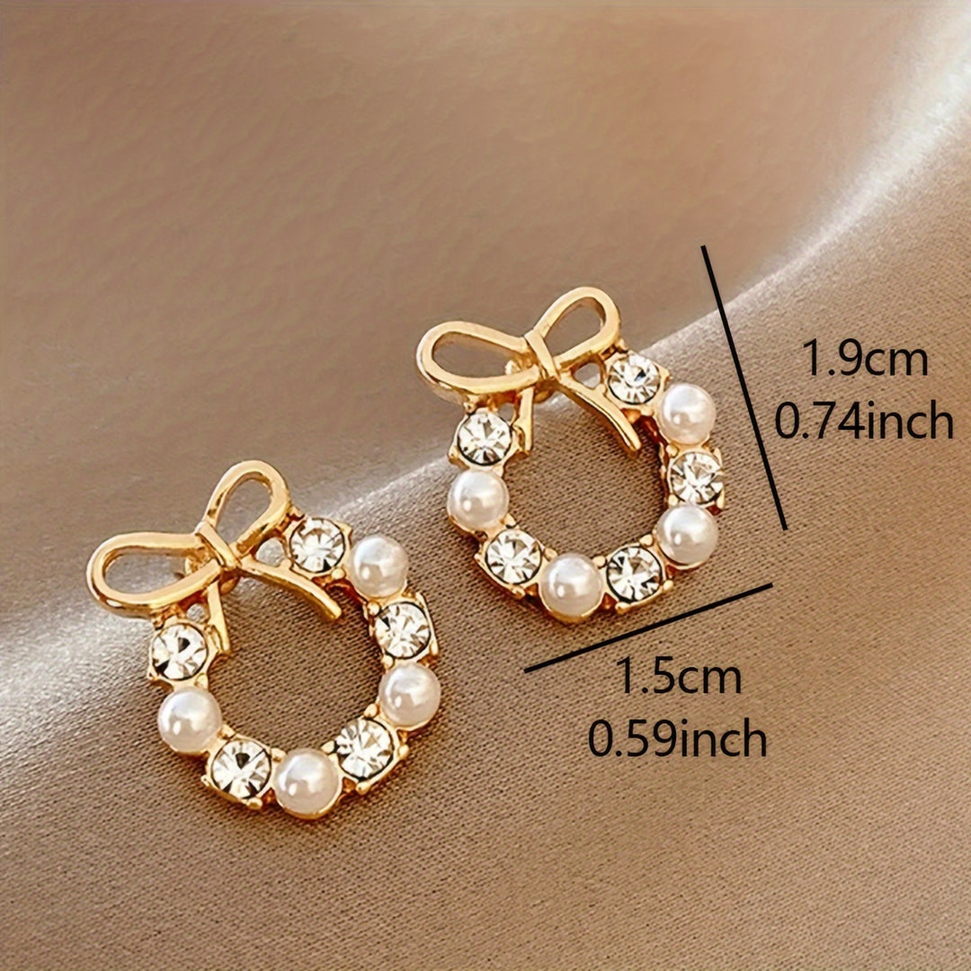 Elegant Bow Circle Hoop Earrings