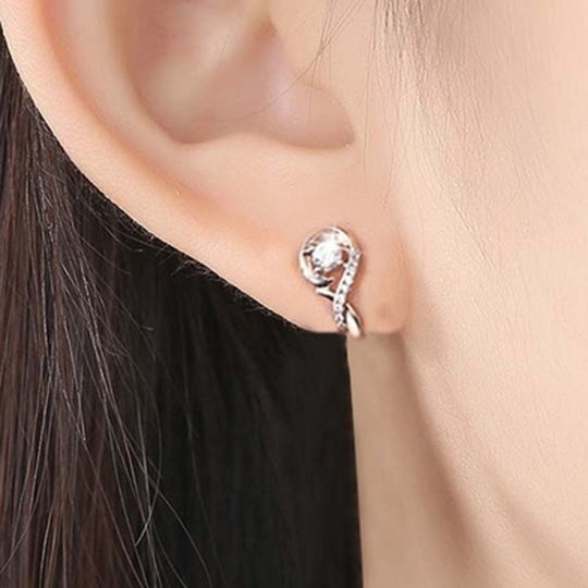 Unique Zirconia Hoop Earrings