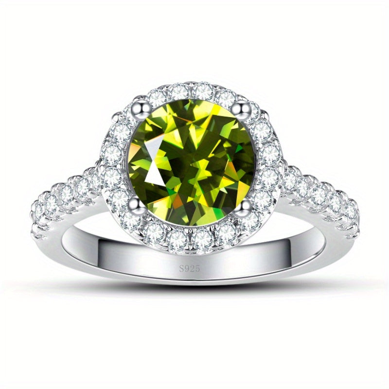 Silver Moissanite Ring