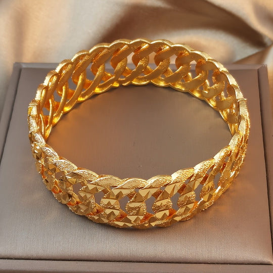 Chunky Golden Braided Bracelet