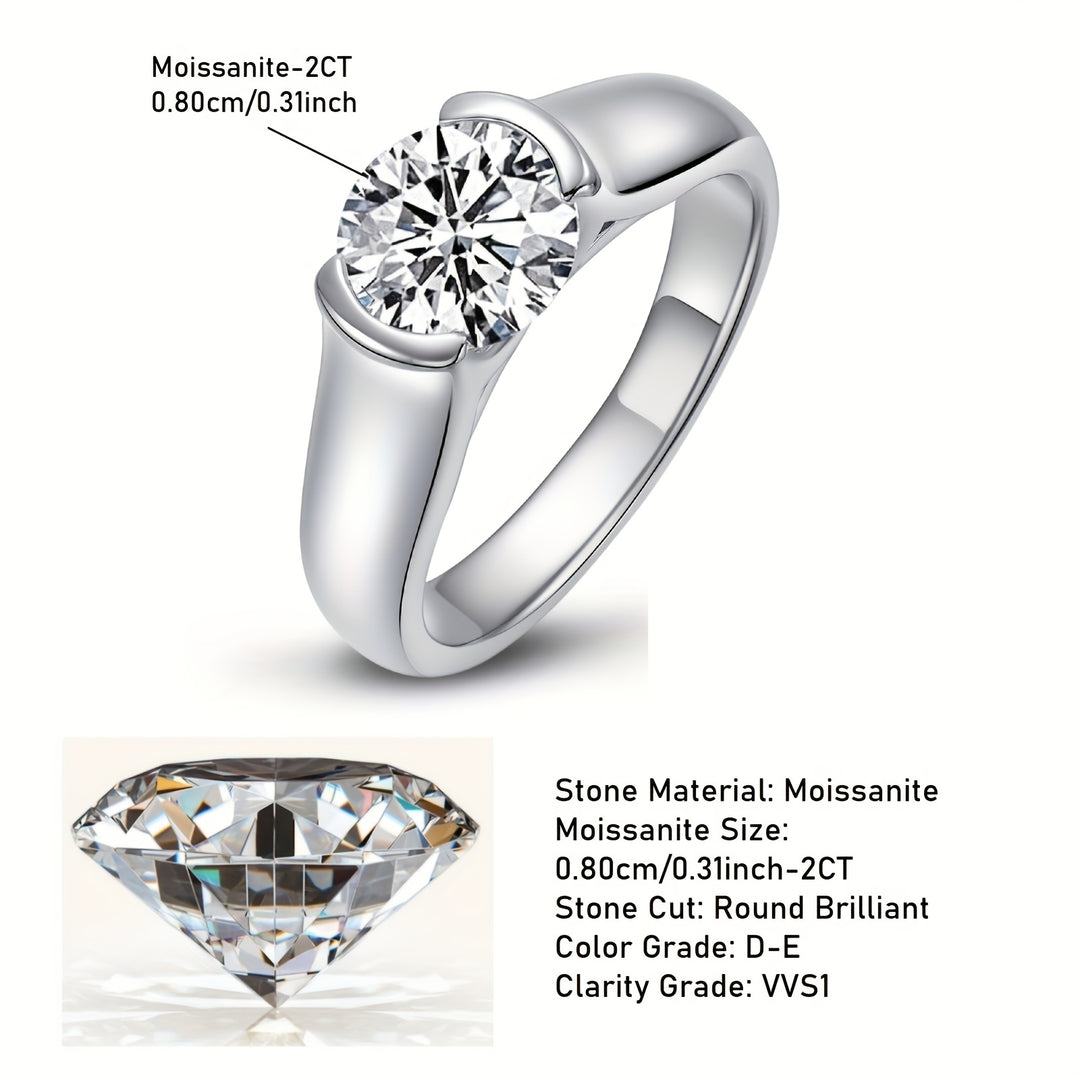 Classic Elegant Moissanite Engagement Ring