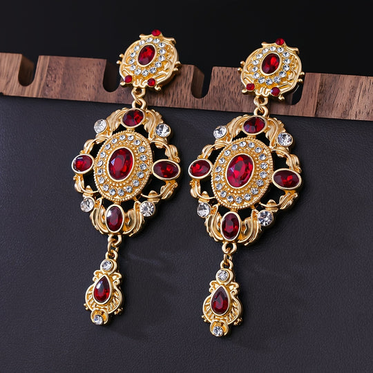 Retro Palace Style Rhinestone Earrings