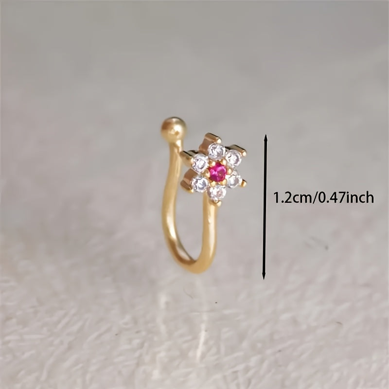 Adjustable U-Shaped Floral Nose Clip