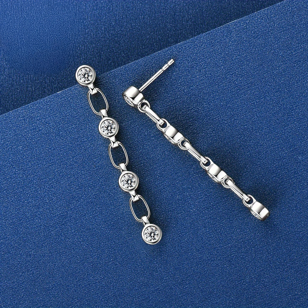 Elegant Moissanite Dangle Earrings