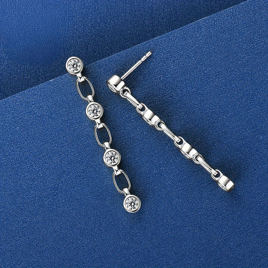 Elegant Moissanite Dangle Earrings