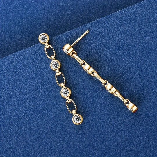 Elegant Moissanite Dangle Earrings