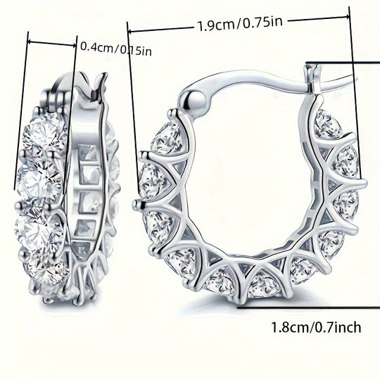 Luxury Zirconia Hoop Earrings