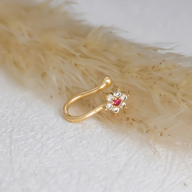 Adjustable U-Shaped Floral Nose Clip