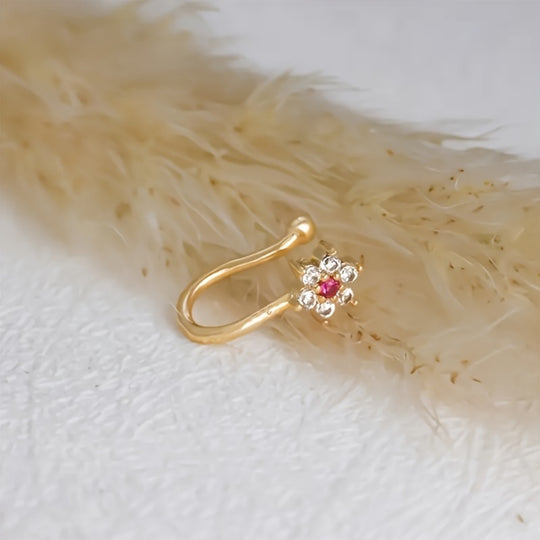 Adjustable U-Shaped Floral Nose Clip