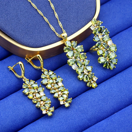 Stylish Retro Zirconia Jewelry Set