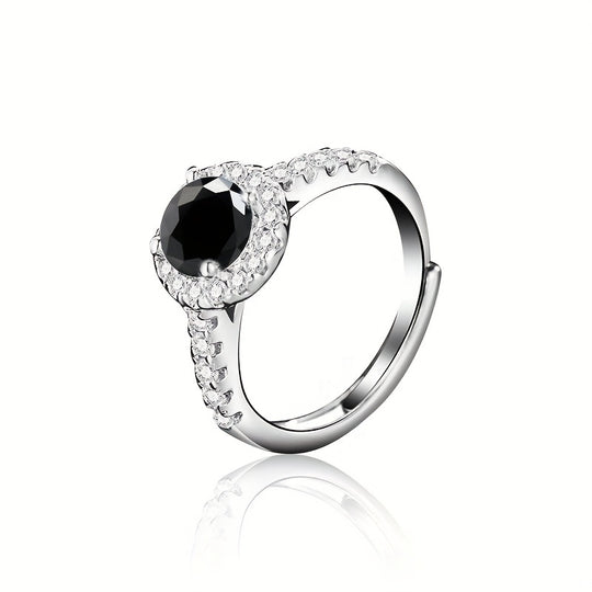Silver Moissanite Ring
